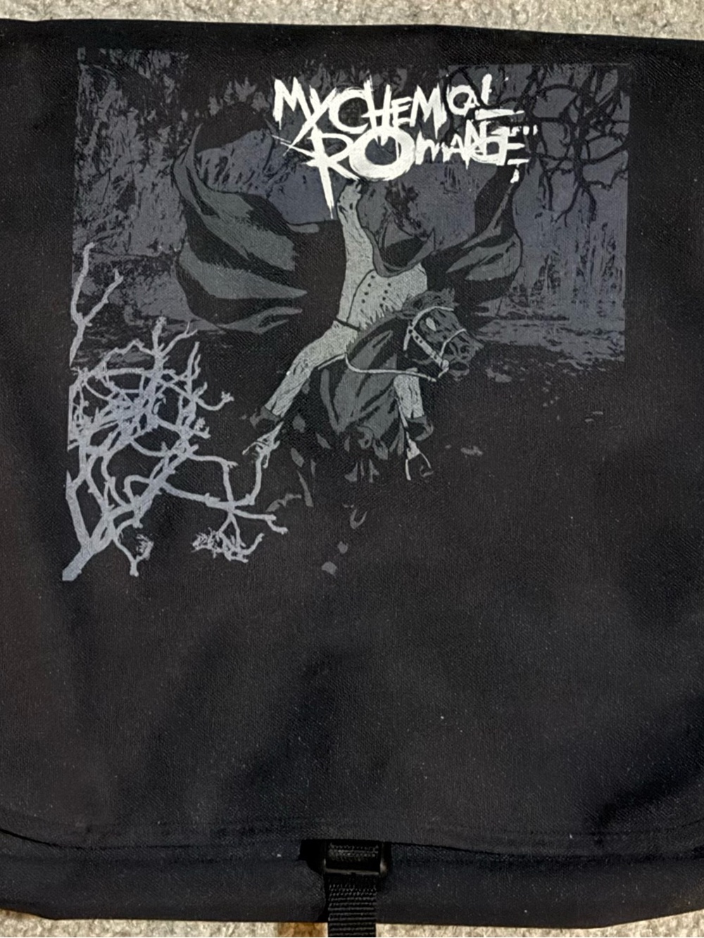 My Chemical Romance Black Graphic Messenger Bag - Headless Horseman